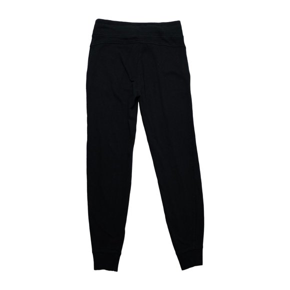 TOMMY HILFIGER SPORT Jogger Womens S/P Black Stretch Drawstring Waist Logo Pants - Picture 7 of 7